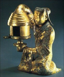 Gilt Bronze Human-Shaped Lamp